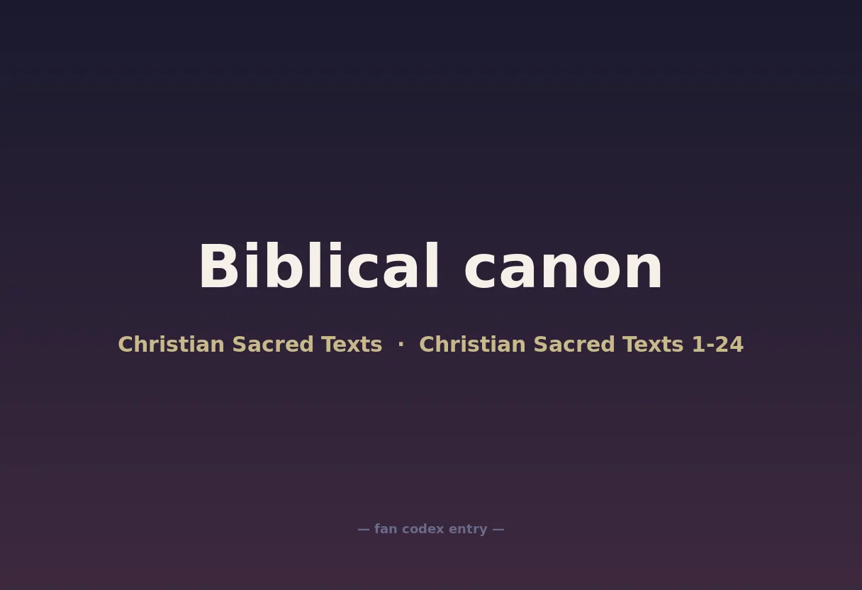 Biblical canon